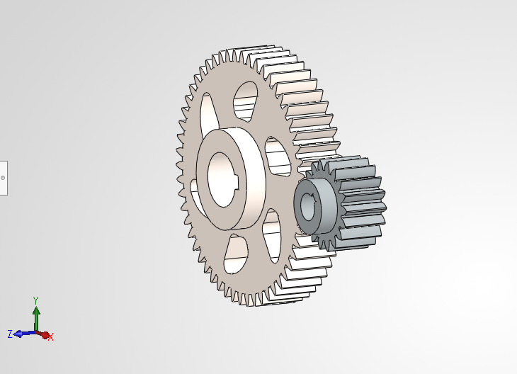 3D Gear Assembly View